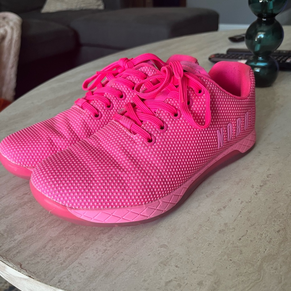 Neon Pink Nobull shoes